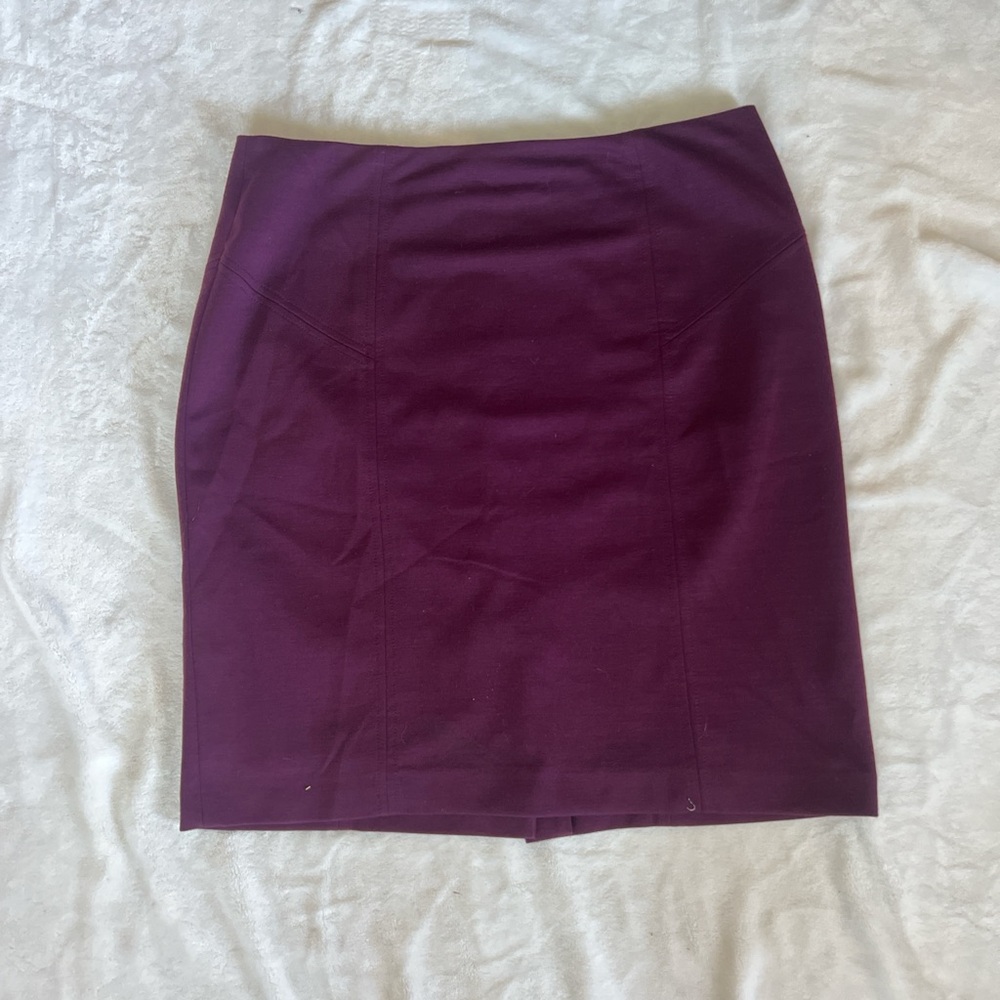 Preston and York Burgundy Pencil Midi Skirt